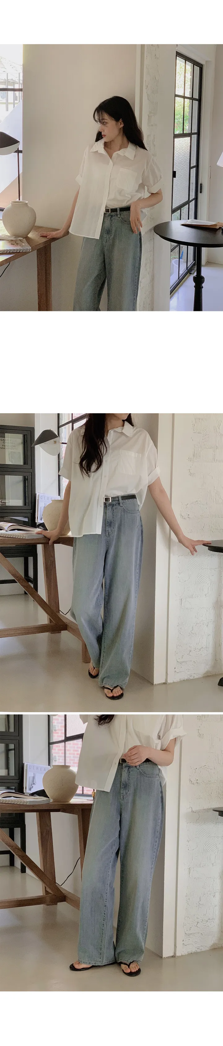 [💙후기최고!/여름1등데님] 투데이 썸머라이트 데님팬츠 (+기본/롱ver) - 4 size (SLOWMADE/자체제작/한여름/빈티지/와이드데님/유연함/연청/중청/진청) 상세 이미지 50