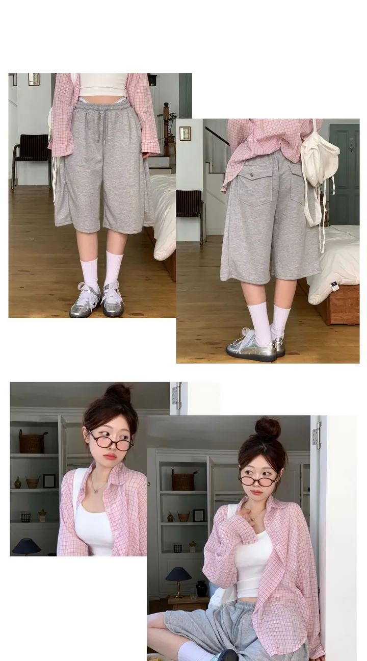 [뒷포켓/사이드핀턱/허얇골넓]르모니 볼륨 뒷포켓 사이드 핀턱 버뮤다 코튼 밴딩 트레이닝 팬츠 5color 상세 이미지 16