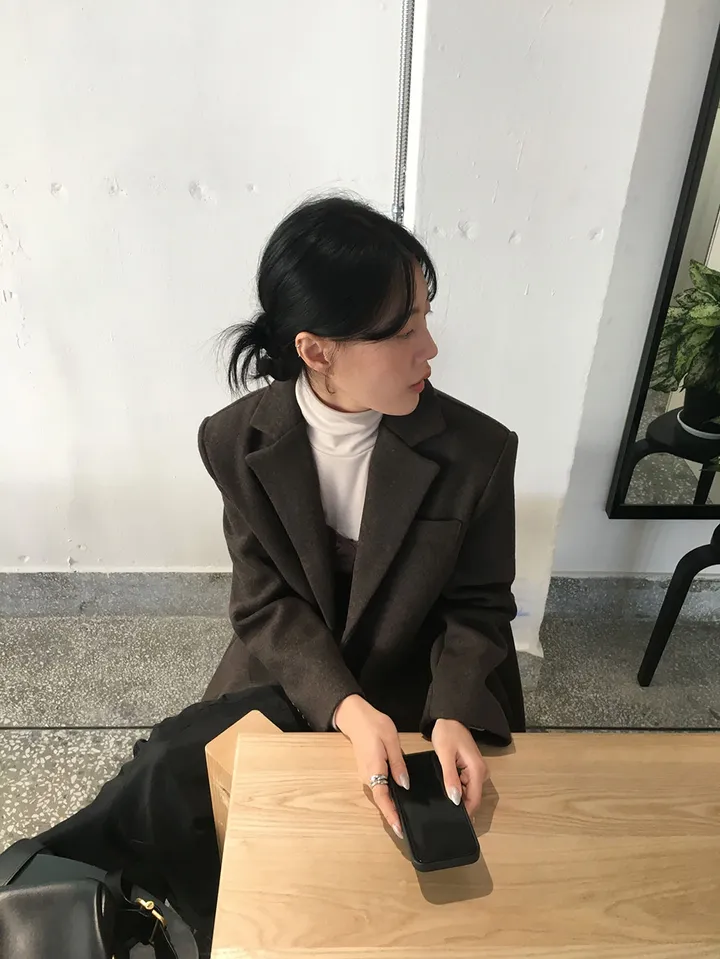 스테이 브이넥 롱코트 (3color) 상세 이미지 8