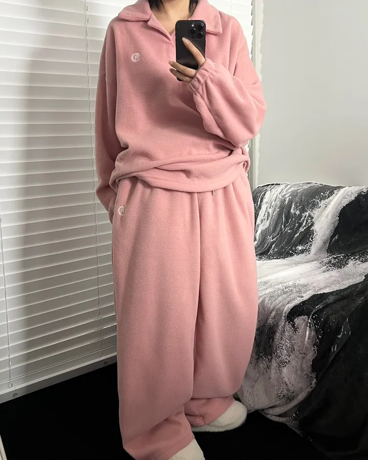 [주문폭주🔥1800장돌파🙏🏻]제로 후리스 롱와이드 팬츠👖[6color/세트가능][후리스팬츠/롱팬츠/트레이닝/후리스/와이드팬츠/츄리닝] 상세 이미지 30