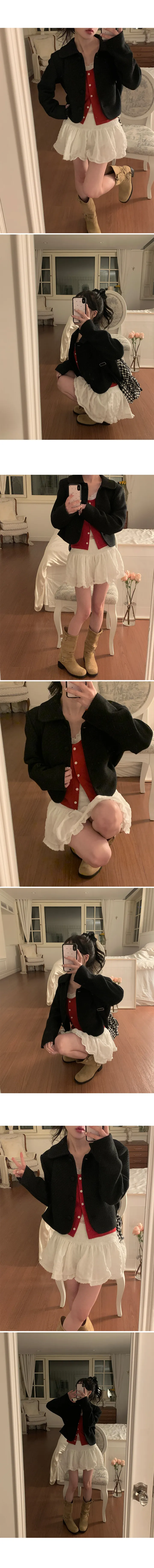 [early spring 👚⭐][MADE] 아우 레이어드 가디건 (4color) point.레이어드에 찰떡인 딥유넥 핏 상세 이미지 13