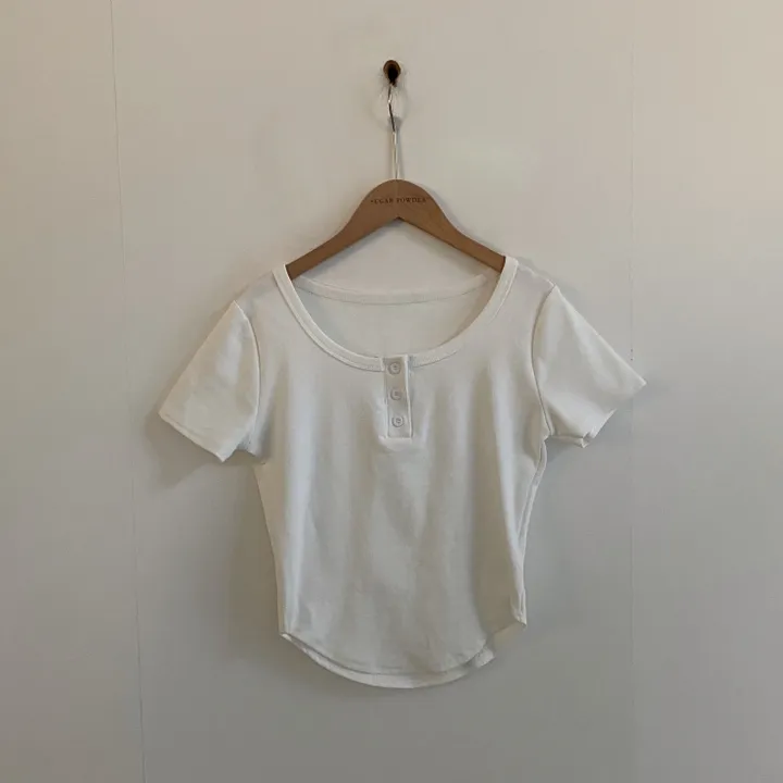 [MADE🤍/팔뚝반쪽핏!] 파스텔톤, 단추 유넥 기본 반팔티셔츠 - 5color 상세 이미지 38