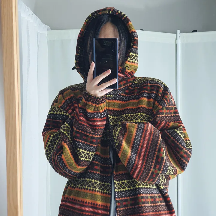 남녀공용 오버핏 파타곤 플리스 후드집업 자켓 상세 이미지 10