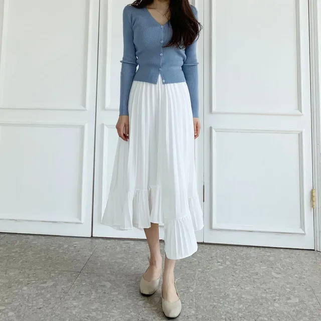 [묶음할인] 소프트 촉감 브이넥 글램핏 골지 가디건 ﻿아이보리 베이지 블랙 연두 소라 핑크 연보라 와인 카키 겨자 에메랄드 개강룩 새내기룩 봄 벚꽃룩 꽃놀이룩 개강여신 상세 이미지 90