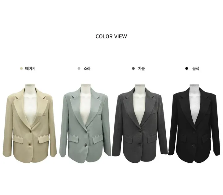 [긱시크/리얼 데일리/필수템🖤] 세미 오버핏 싱글 블레이저 자켓 jk - 4color 상세 이미지 5