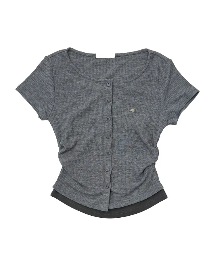 [25 SS신상🍀] Shirring Two Tone Layered Short NT 상세 이미지 25