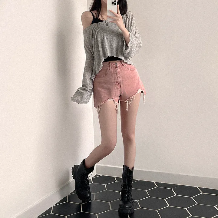 [데일리/꾸안꾸] 여름 필수템, 퓨어 워싱 데미지 데님 숏팬츠 상세 이미지 32
