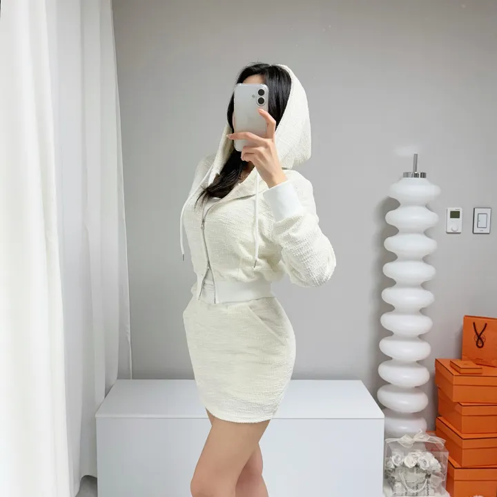 *고급져요, 최저가* 트위드 후드집업 스커트 세트 / 치마바지 / 투웨이 집업 / 집업세트 / 투피스 / 트레이닝 상세 이미지 25