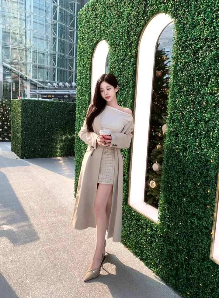 [울90%💛여성스러움극대화] 고퀄리티 핸드메이드 벨티드 울코트 롱코트 상세 이미지 19