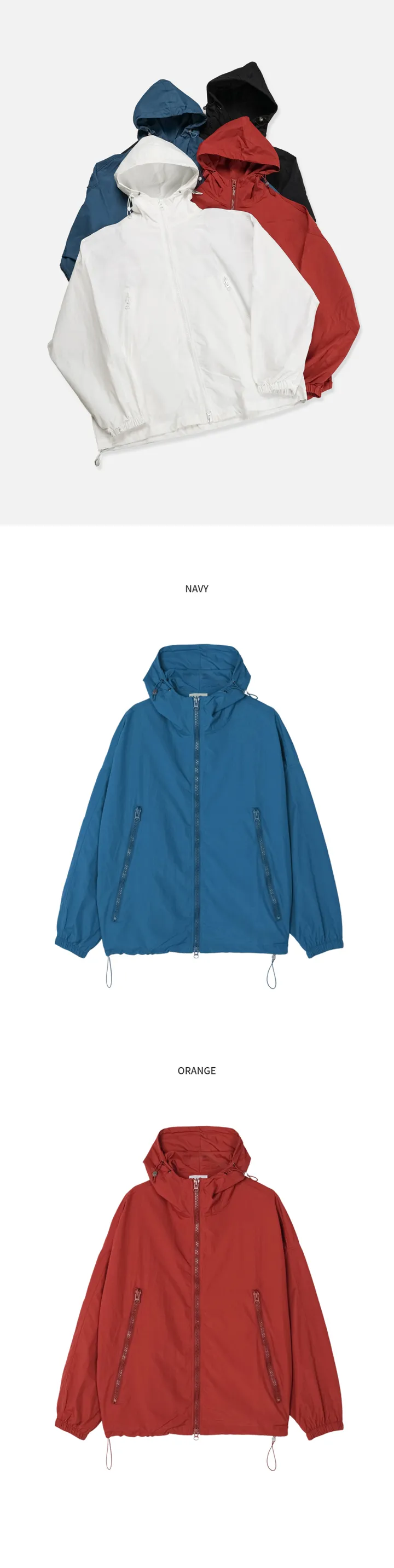 지퍼 후드 바람막이 자켓 (5 color) 상세 이미지 15