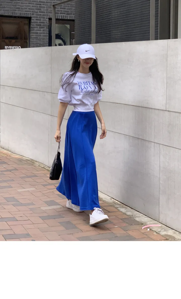 (자체제작/주문폭주~)헤리티지 맨투맨 롱 스커트 세트 상세 이미지 32