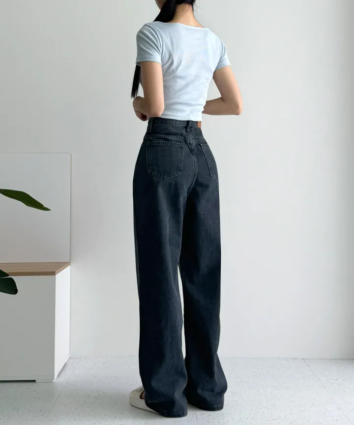 [3단기장/~2XL/6color/핫아이템]노수선와이드기획데님팬츠 상세 이미지 62