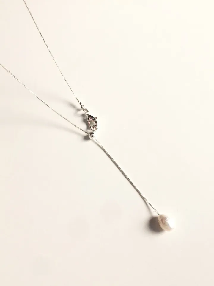 thin pearl drop necklace 상세 이미지 7