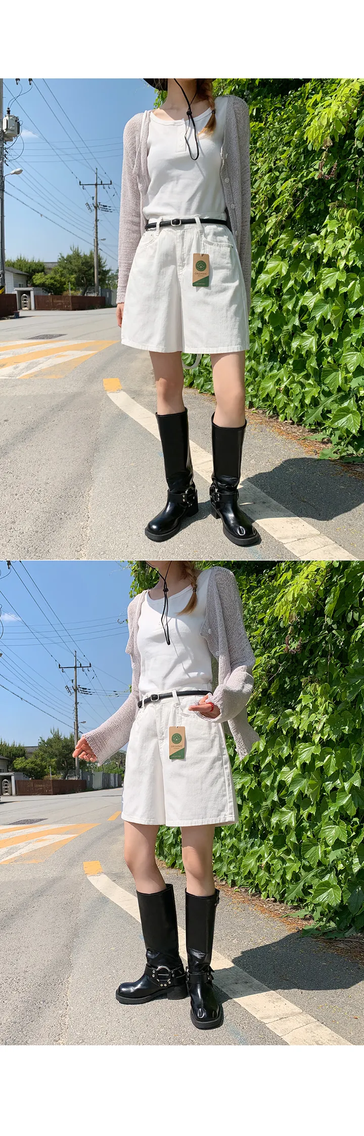 [S~2XL/하비강추!A라인반바지♥][M] 오가닉여유핏4.5부코튼팬츠 상세 이미지 12
