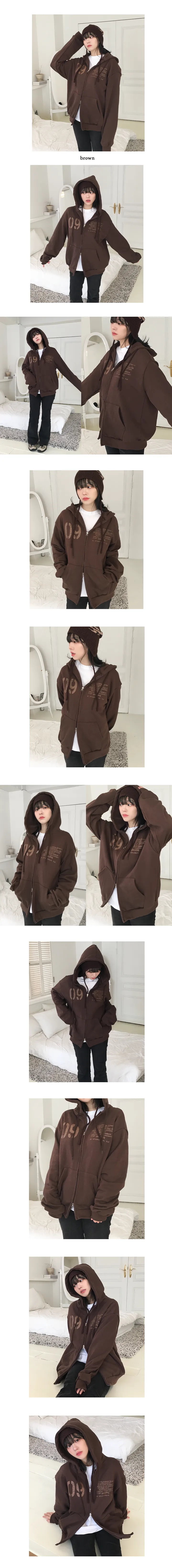 [*Best!] 엔젤 09 레터링 투웨이 루즈핏 후드집업 (3 color) 상세 이미지 5