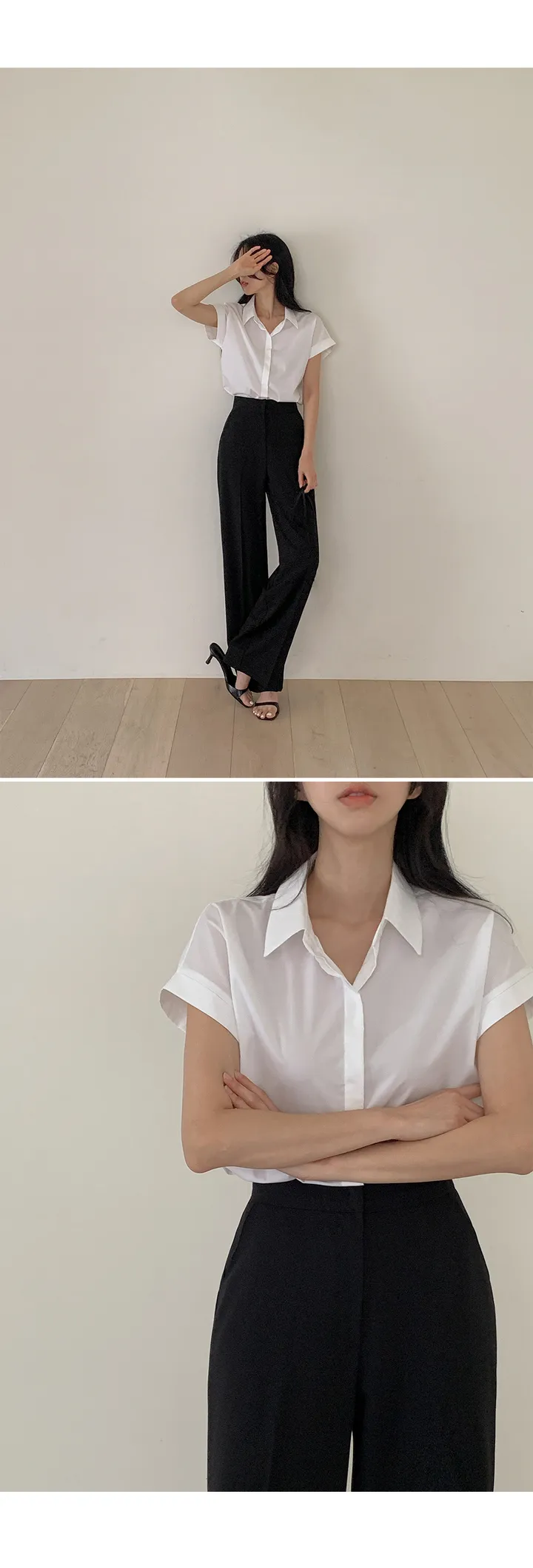 [1만장돌파][BEST OF BEST🖤/개미허리🐜/구김X 답답함X][자체제작] 썸머 쥔장추천 린넨라이크 극강하이 와이드 팬츠 [2Types기본/롱(+5cm)] 상세 이미지 64