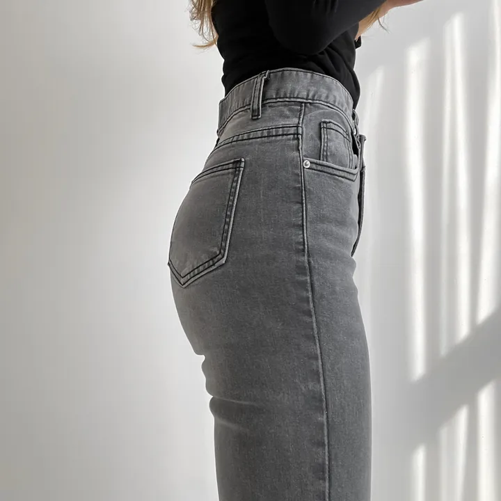 당출🚀[롱다리핏🖤숏/롱] 하이웨스트 슬림 롱 부츠컷 흑청 컷팅진 상세 이미지 13