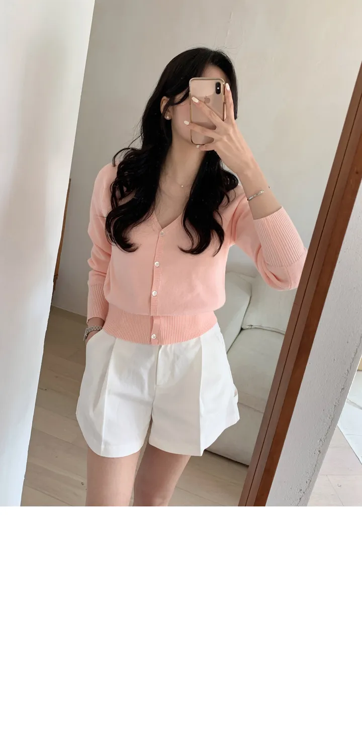 [봄신상/베이직/데일리] 빌리 브이넥가디건 7color 핑크그레이노랑 시보리 여리 니트 상세 이미지 61