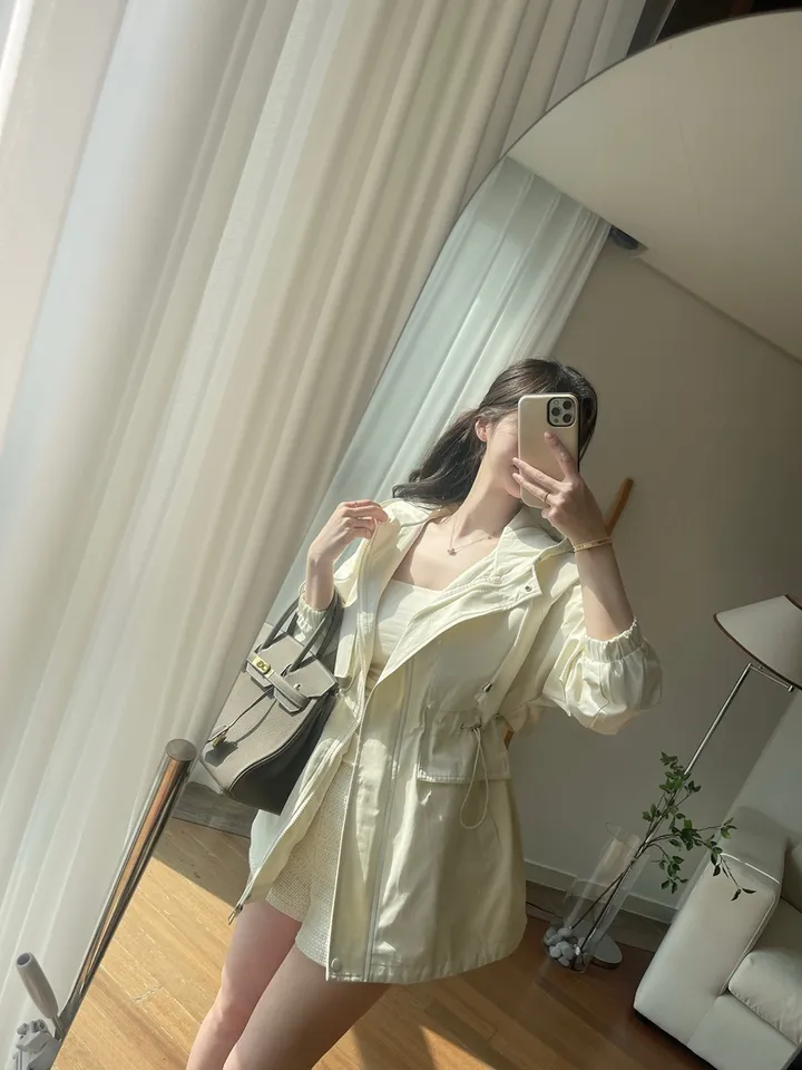 [신상💛핏보장]몽 스트링 후드 숏 루즈핏 야상 집업 자켓 상세 이미지 18