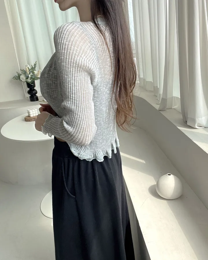 퍼티 썸머 시스루 레이스 크롭 볼레로 가디건 상세 이미지 19