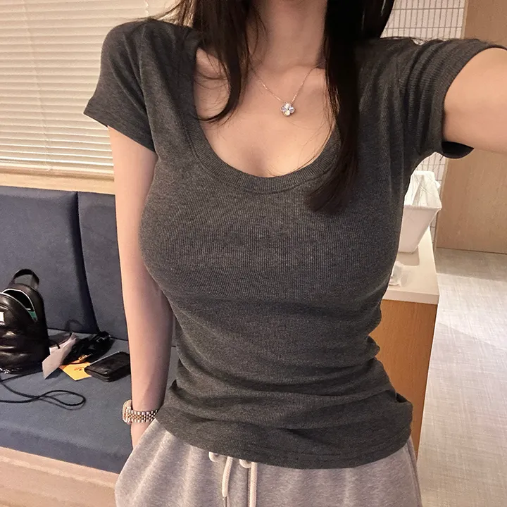 *DM폭주*[MADE][말라핏보장/인생템] 여리말라 유넥 골지 반팔티 유넥반팔 여리핏반팔 기본반팔 상세 이미지 20