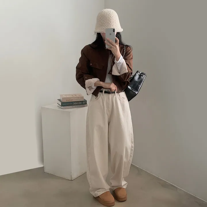 Made [왕따뜻] 몽블 스웨이드 차이나 크롭자켓, 집업 - 4color 상세 이미지 8