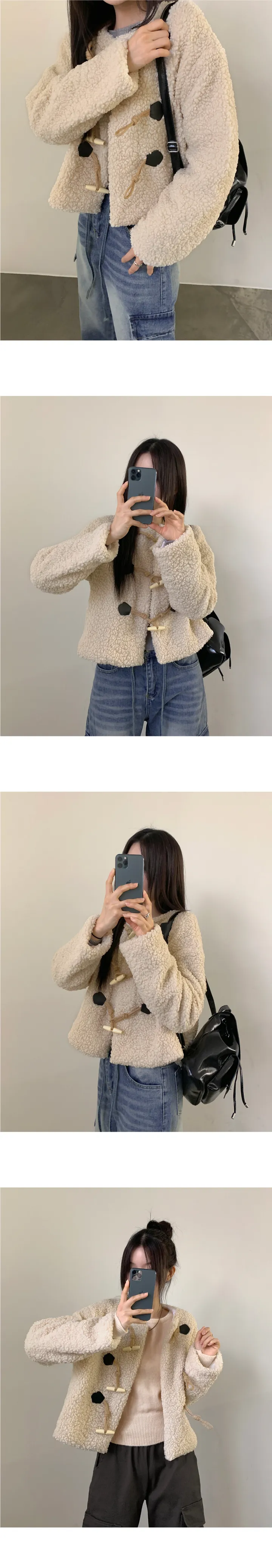 [누빔안감] 원츠 부클 뽀글이 떡볶이 코트 자켓 상세 이미지 9
