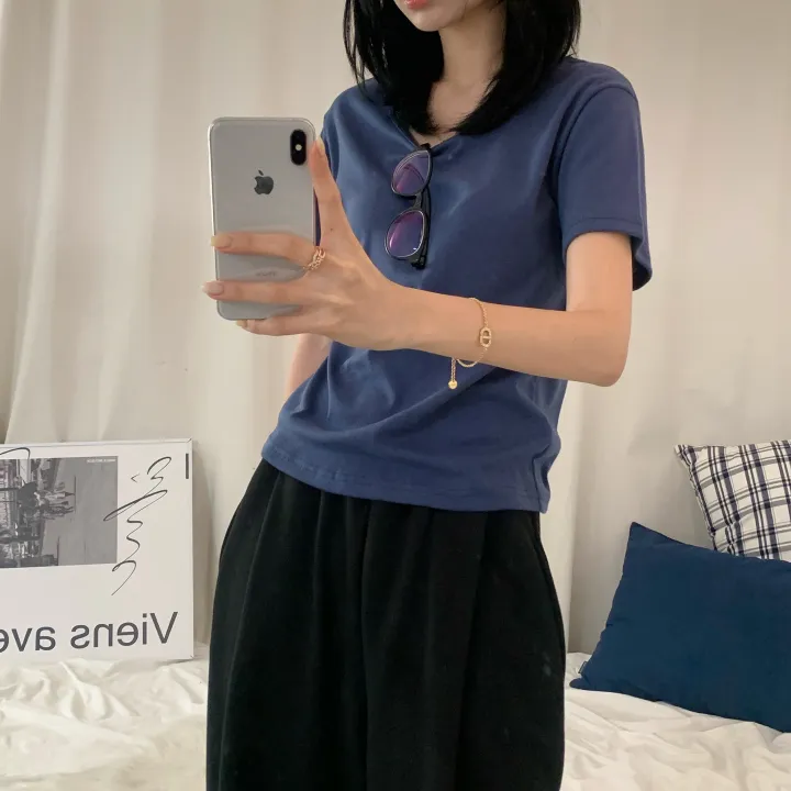[스탠다드ver/여리여리~.] 기본 라운드 여름 봄 무지 면 반팔티 (6col) 상세 이미지 19