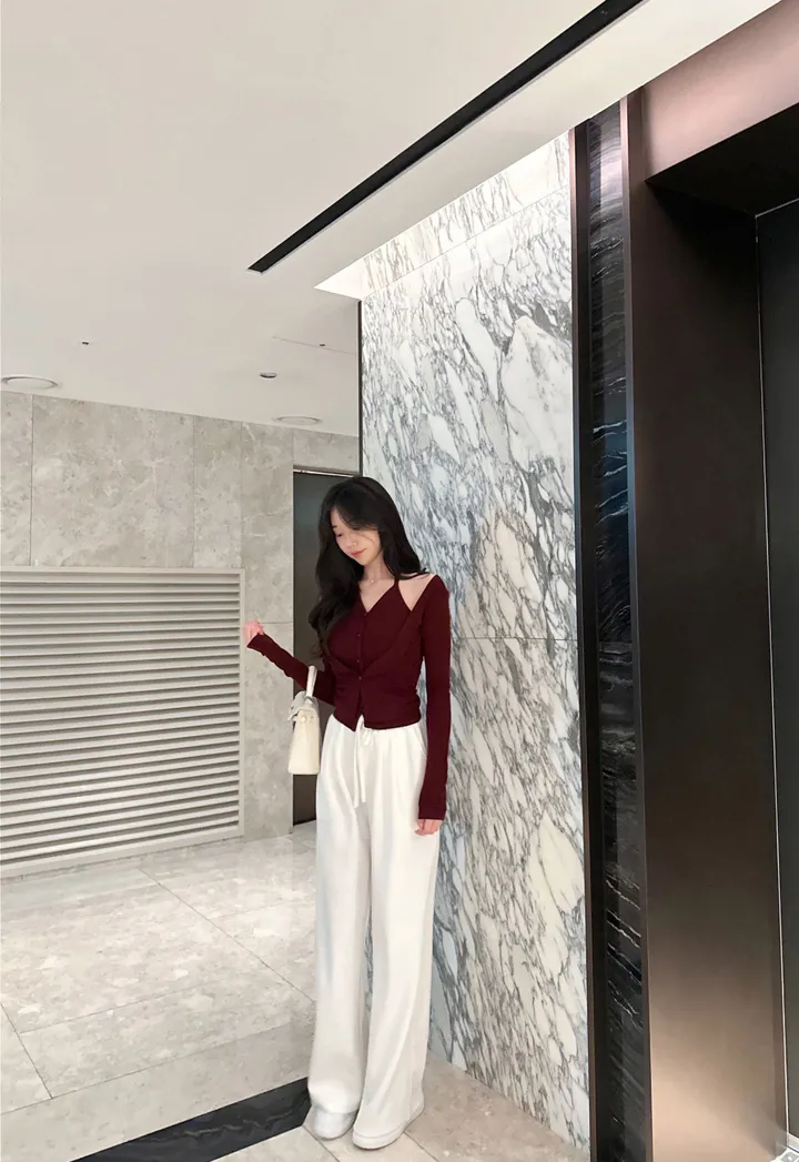 오묘한컬러감🌹*뷰엘단독* 아망 홀터넥 나시 가디건 투피스 세트 레이어드 가디건 봄가디건 상세 이미지 19