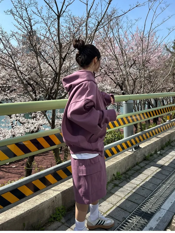 🌼당일출고🌼💗2000장 돌파💗[고퀄 핏대박/7Color/신상] 빅사이즈 투웨이 후드집업 카고 버뮤다 팬츠 트레이닝 세트 커플룩 시밀러룩 오버핏 꾸안꾸 트레이닝복 상세 이미지 43