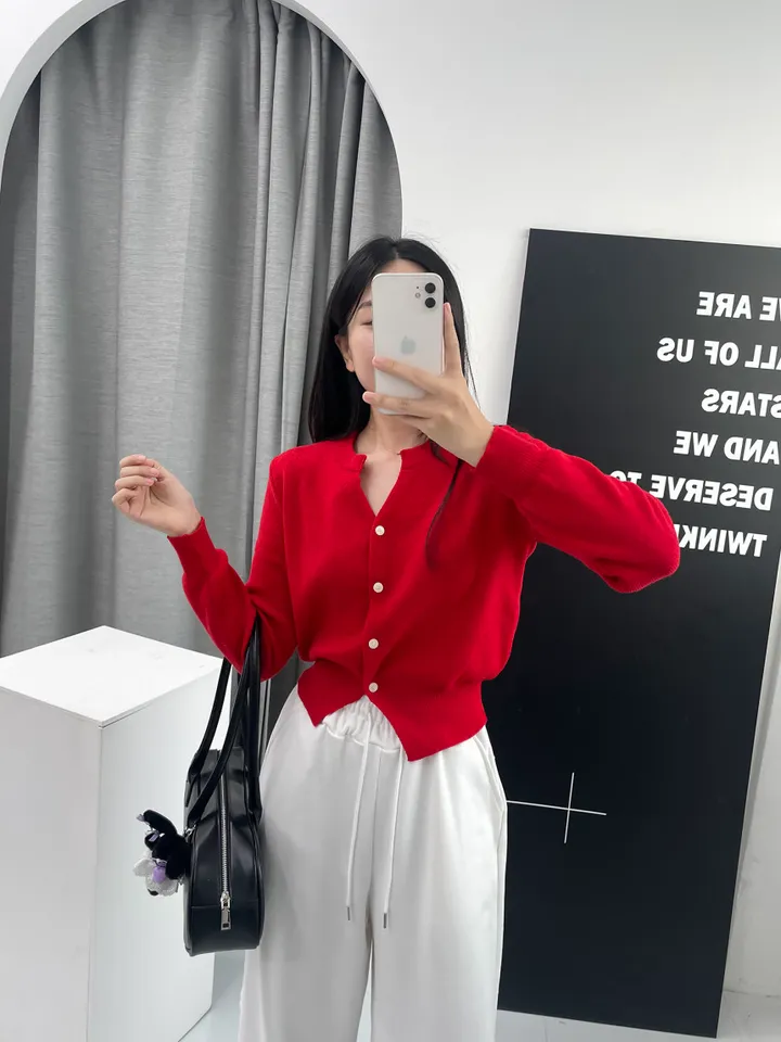 ❤봄컬러추가❤ 13컬러 캐시미어 라운드 트임 니트가디건 상세 이미지 12
