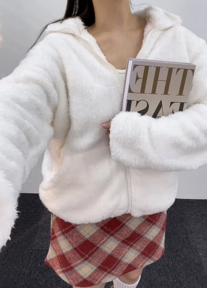 *부들양털후리스 3 SIZE * 후리스 가을 겨울 양털 오버핏 플리스 뽀글이 극세사 홈웨어 아우터 커플템 상세 이미지 17