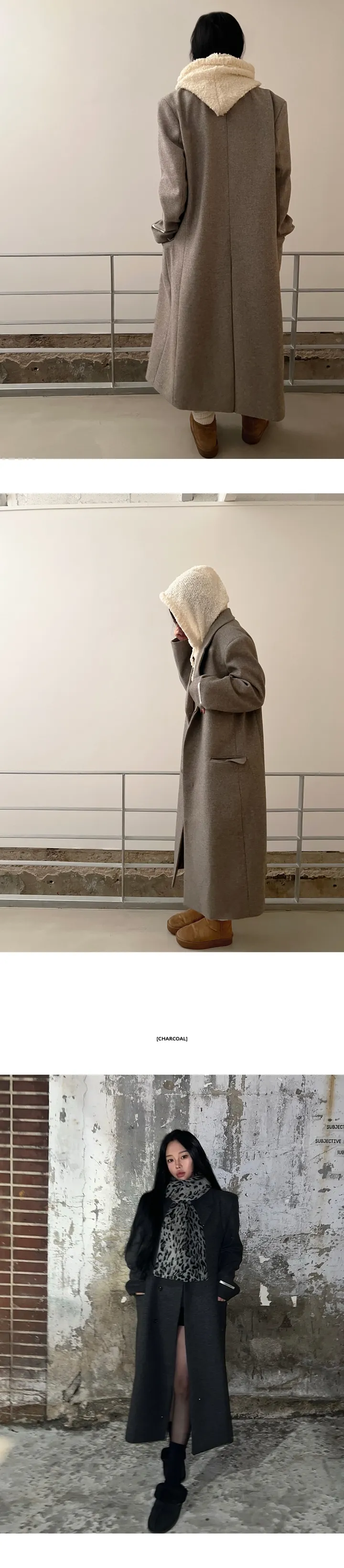 [연말룩❤️/1-2SIZE❣️/일자핏코트❤️‍🔥][UNISEX] 울 맥시 롱 코트 (3color) 상세 이미지 4