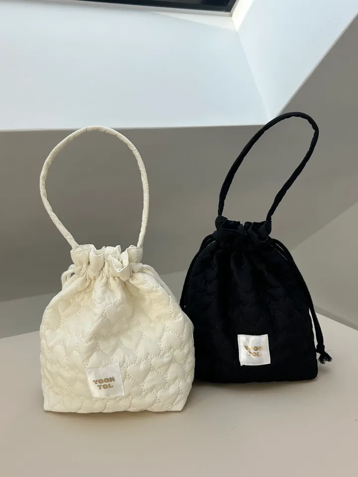 [인기✨/자체제작] 5color 하트 버킷백 복조리백 손가방 미니가방 토트백 (크로스백추가가능) 상세 이미지 2