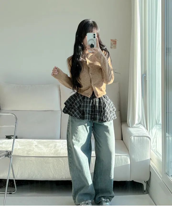 [너무 예뻐요../색감보장] 젤라또 레이어드 캐시미어 라운드 크롭 단추 니트 가디건 (9 col) 봄가디건 기본텝 상세 이미지 137