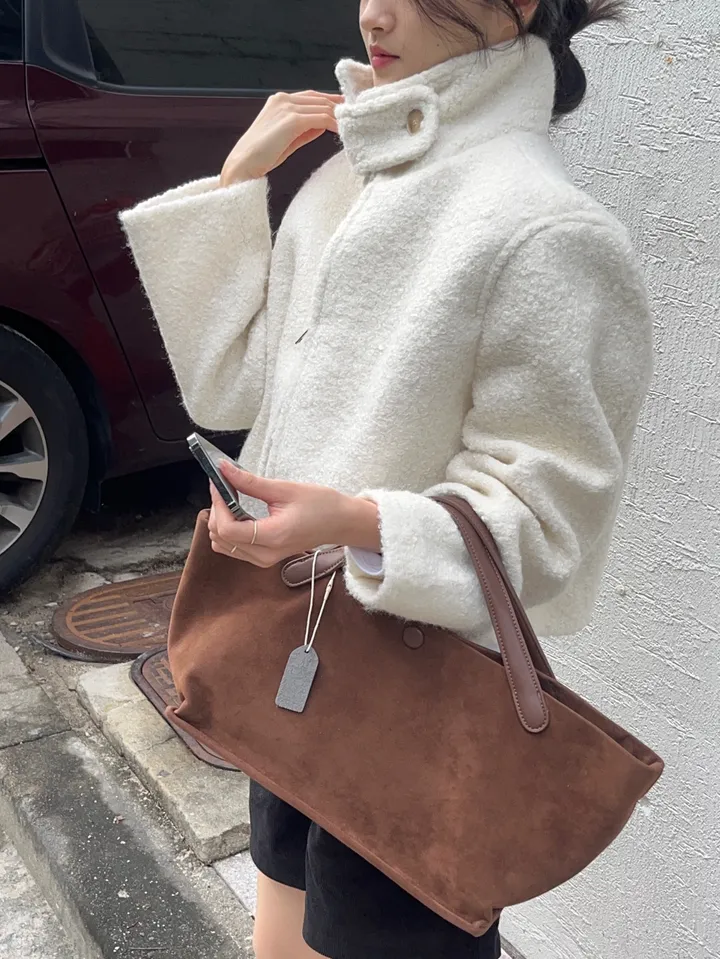 [주문폭주] 크리미 하이넥 숏코트 - 2col 상세 이미지 29