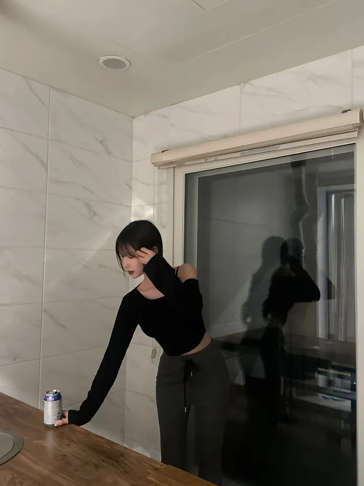 황금비율 2단기장 y존부각X 부츠컷 트레이닝 팬츠 밴딩 부츠컷레깅스 나팔바지 추리닝 트레이닝팬츠 상세 이미지 11
