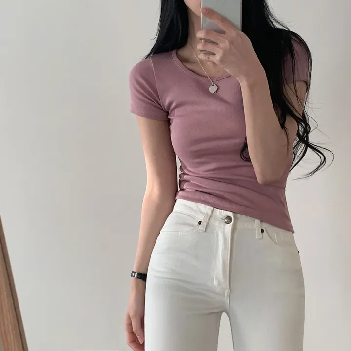 [1+1추가할인🤍/13컬러] 데일리 기본 유넥 반팔티 상세 이미지 16