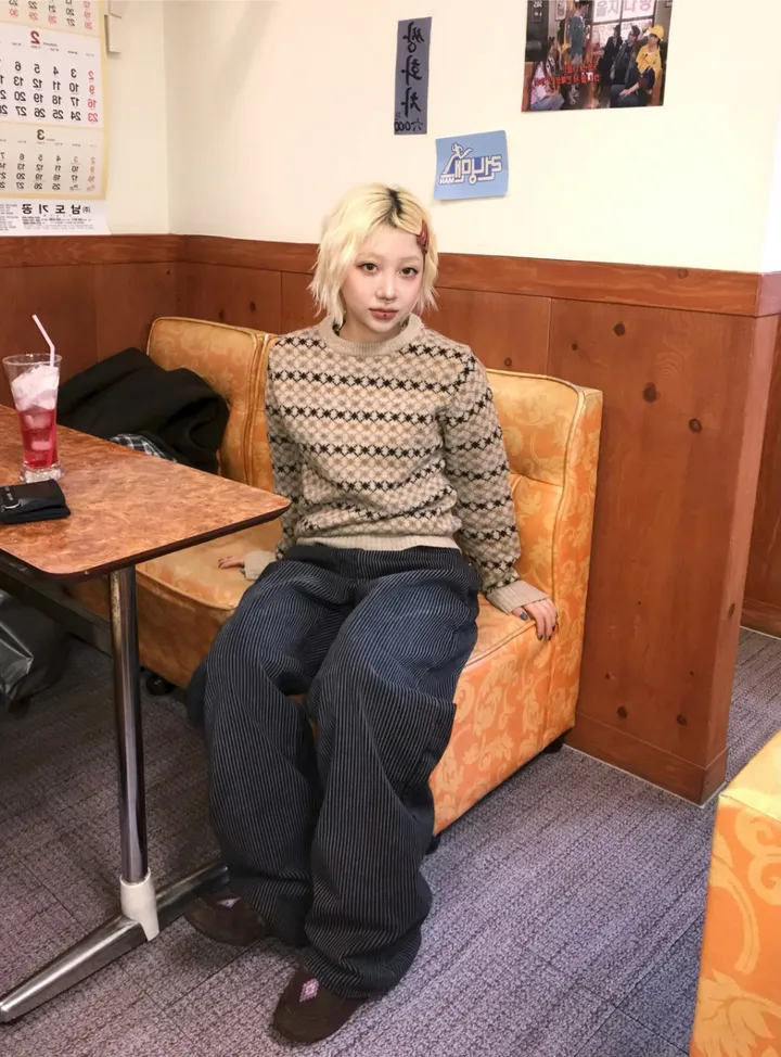 ♨주문폭주♨ #블랙 스트라이프 생지 데님 (당일 배송) 상세 이미지 8