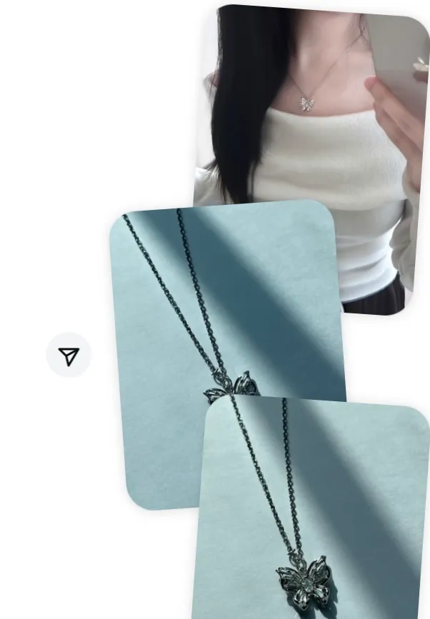 [증명/민증사진 필수템]  εїз  써지컬스틸 은나비 목걸이  εїз 상세 이미지 2