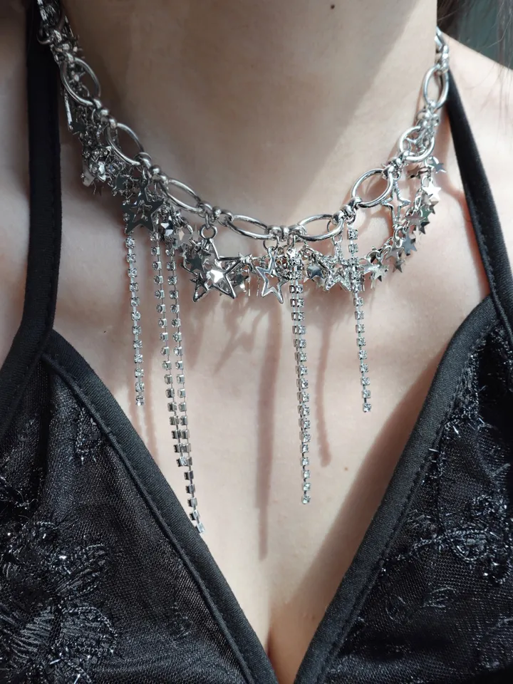 star chain necklace | 별 스타 큐빅 체인 목걸이 상세 이미지 13
