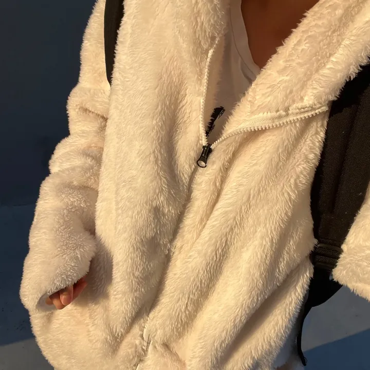 3size 남녀공용 커플룩 양털 후리스 후드집업 2color 상세 이미지 25