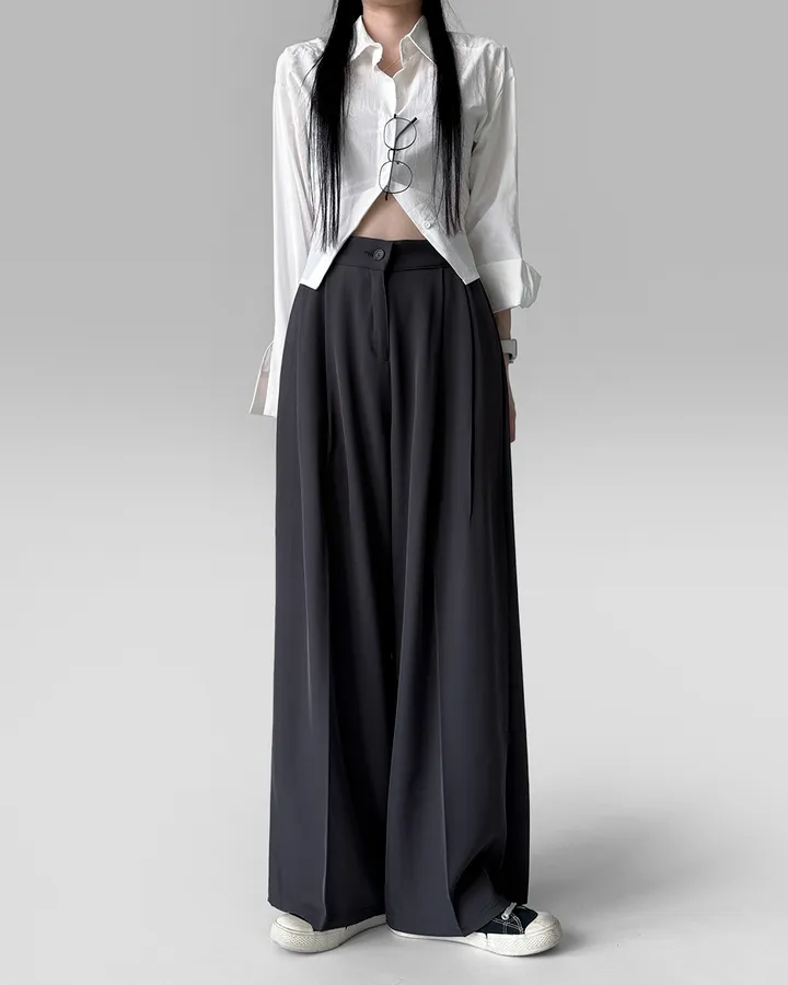[4계절템/숏,롱/~2XL] 올리브유 메가 통 와이드 더블 핀턱 사계절 슬랙스 상세 이미지 22