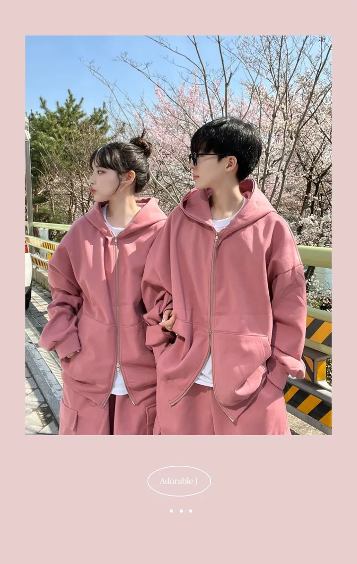 🌼당일출고🌼💗2000장 돌파💗[고퀄 핏대박/7Color/신상] 빅사이즈 투웨이 후드집업 카고 버뮤다 팬츠 트레이닝 세트 커플룩 시밀러룩 오버핏 꾸안꾸 트레이닝복 상세 이미지 2