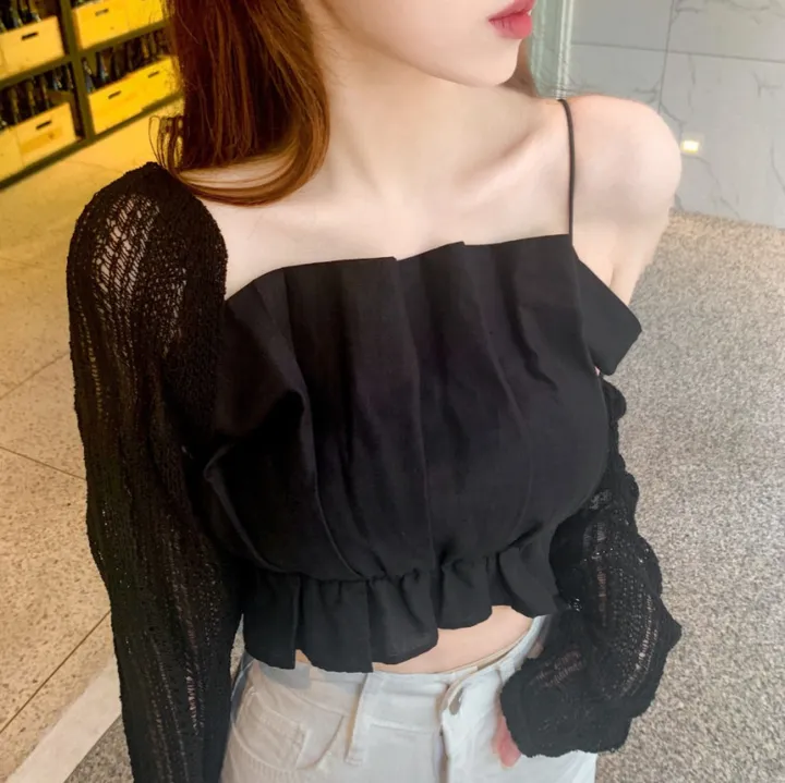 [초여리핏!!살탐방지] 여름필수템 에어컨 바람막이 루즈핏 그물 부클 숄 가디건 여름 아우터 니트 크롭 볼레로 가디건 6color 상세 이미지 37