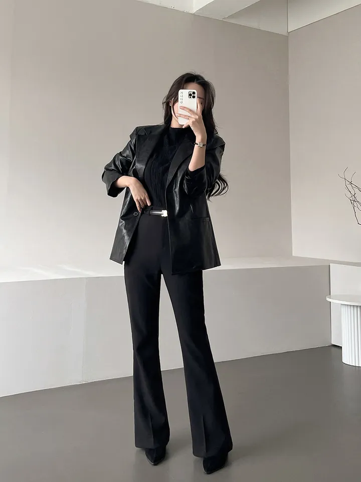 [만능코디템/히든밴딩🖤] 가나다란 엣지 3단 기장 오피스룩 쫀쫀 스판 하이웨스트 부츠컷 슬랙스 5color 상세 이미지 29