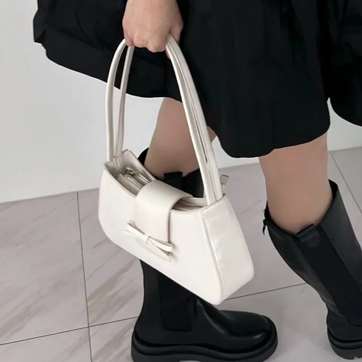 주말할인 * 리본 키치 발레코어 포인트 숄더백 토트백 봄신상 데일리 레드 상세 이미지 5