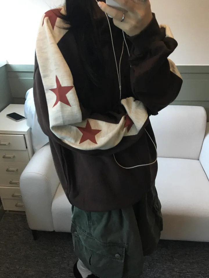 Hosi star printing Hood zip-up 호시 별 프린팅 후드집업 3color 상세 이미지 5