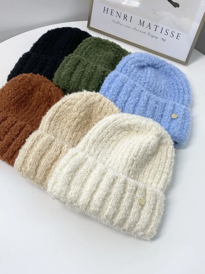 매직 뽀글이 참 스판 무지 겨울 비니 모자 6color 상세 이미지 1