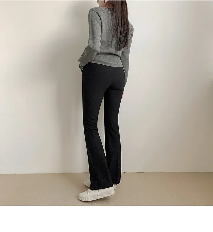 [숏,기본,롱💜보정필요없는!] 인생 치즈 스판 클립 하이 히든밴딩 스판 슬림부츠컷 슬랙스 팬츠 (2XL/키작녀/키큰녀/숏기장/롱기장) 상세 이미지 18